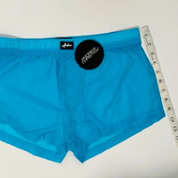 Andrew Christian Size M - Short 100% Nylon Swim Shorts - Turquoise - Picture 6 of 11